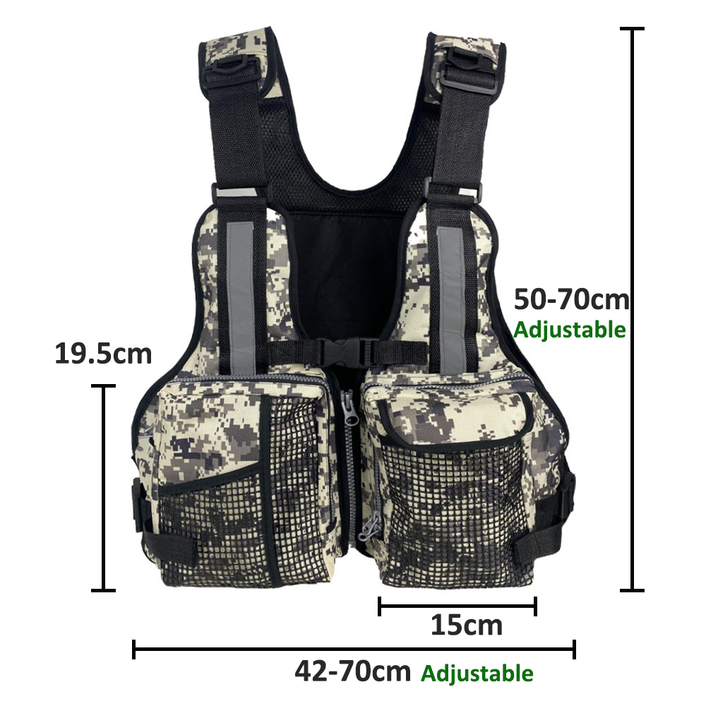 Fishing Equipment Usa - Kamizelka wędkarska outdoorowa z wieloma kieszeniami,