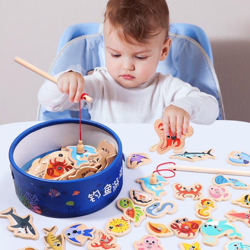 Drewniane magnetyczne zabawki  – Fishing Equipment Kids recenzja i cena